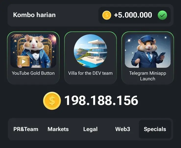 Bocoran Daily Combo Hamster Kombat 25 Juli 2024