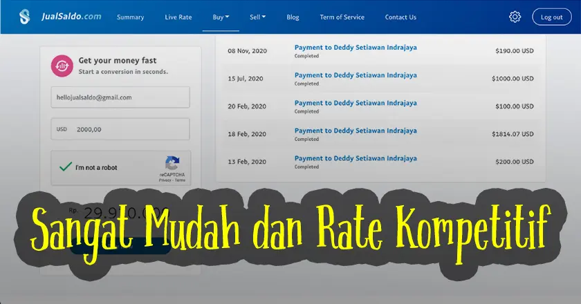 Cara mudah isi saldo PayPal atau top up saldo PayPal